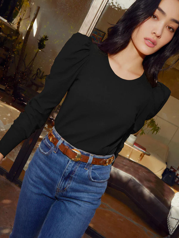 Romy Long Sleeve in Jet Black