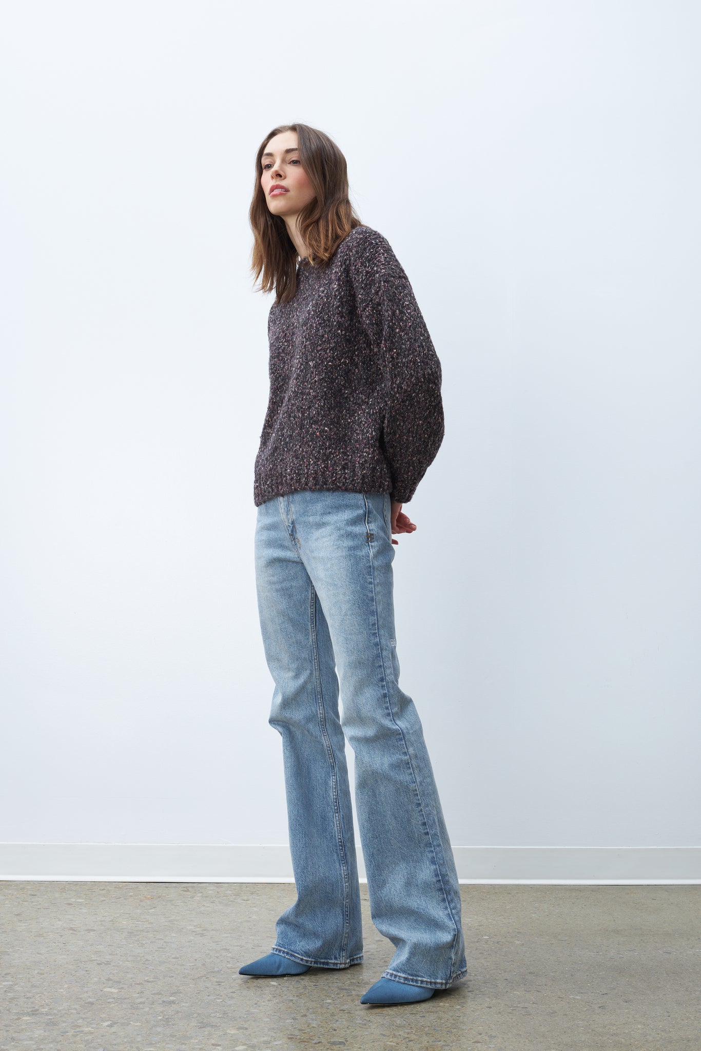 Rosie Sweater in Black Raspberry