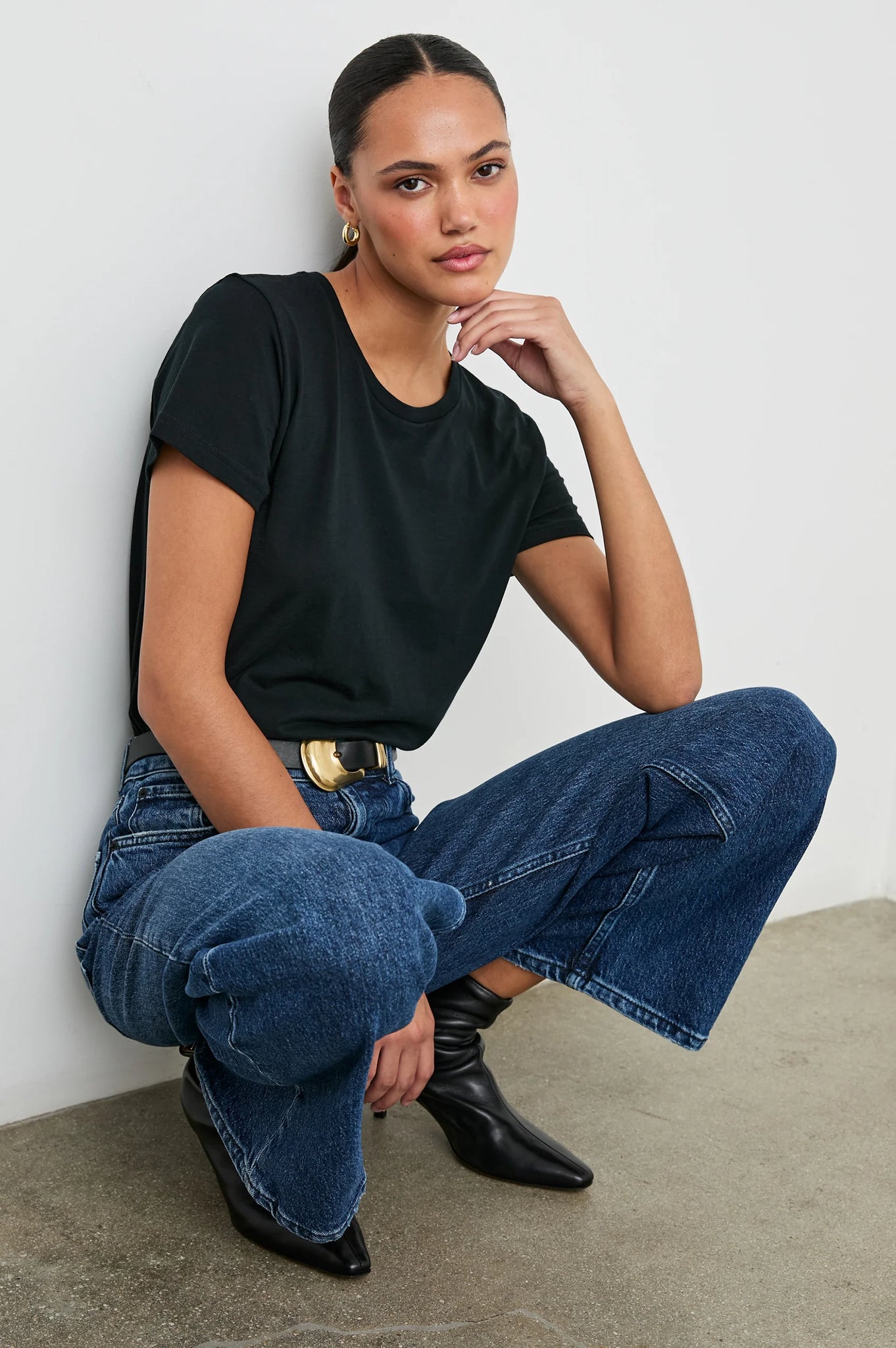 Classic Crew Neck T-Shirt in Black
