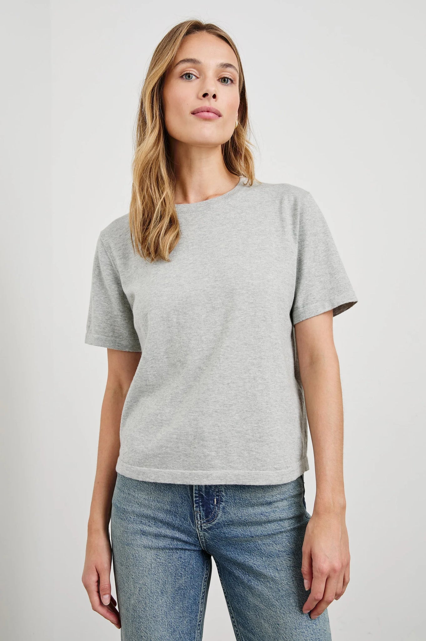 Cotton Cashmere T-Shirt Heather Grey