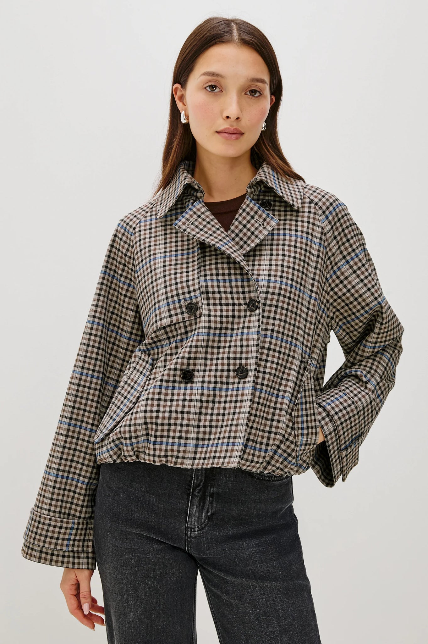 Jett Jacket in Mocha Check