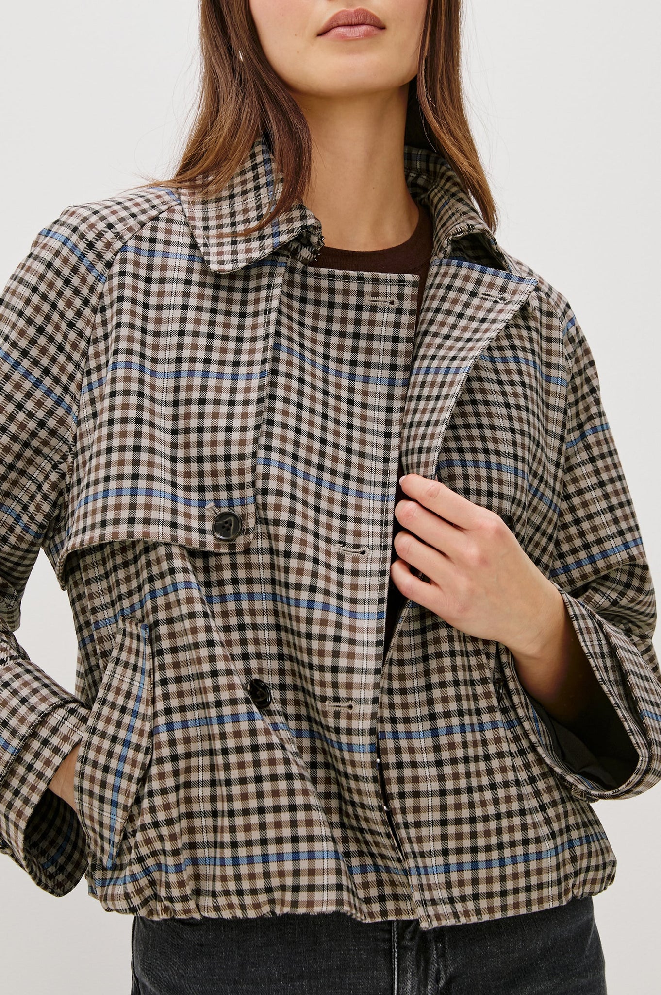 Jett Jacket in Mocha Check