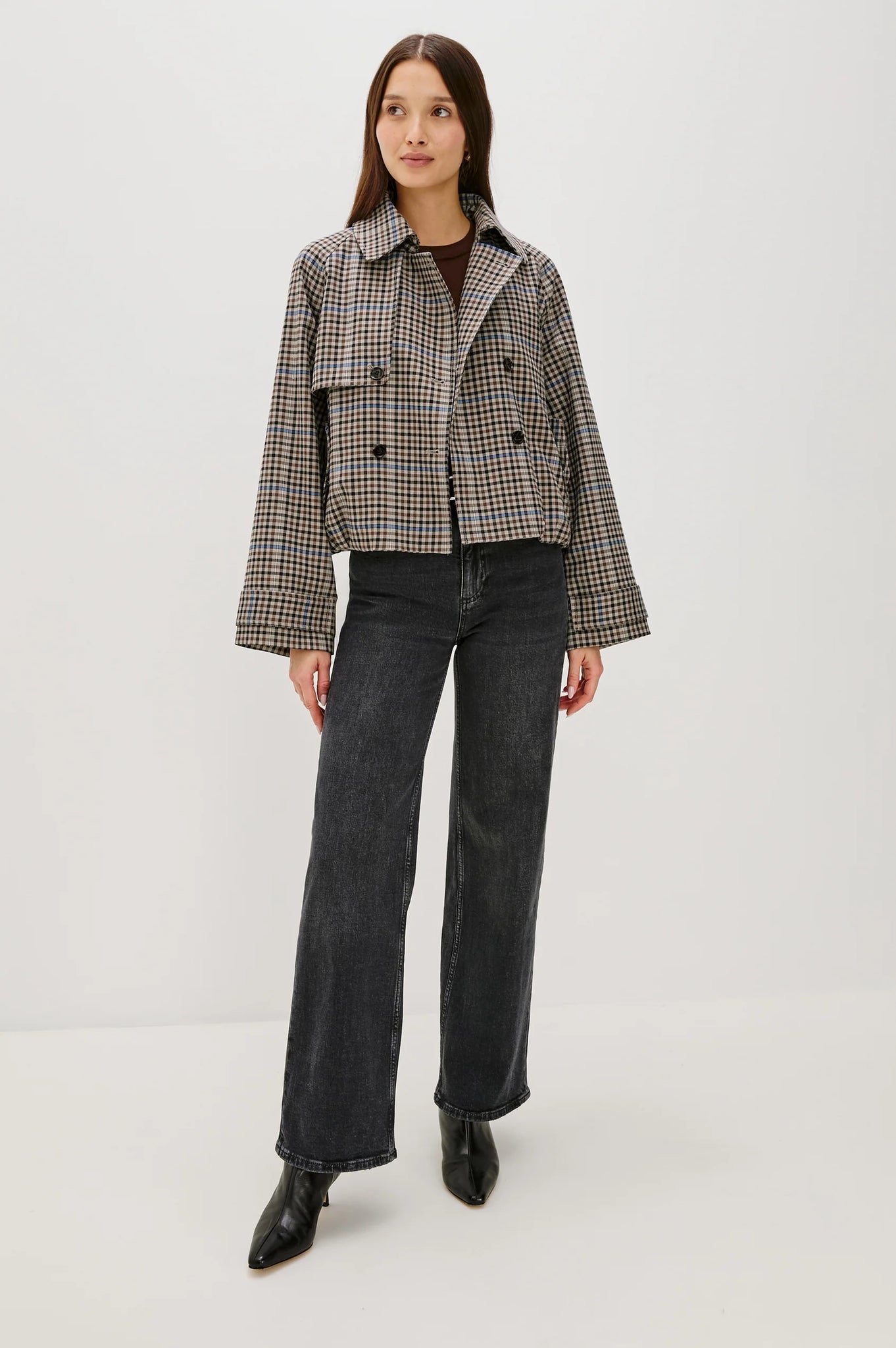 Jett Jacket in Mocha Check