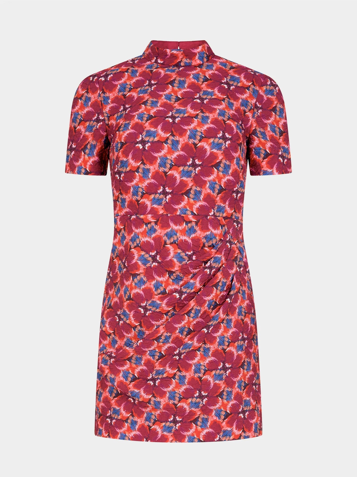 Draped Min Dress in Quail Magenta