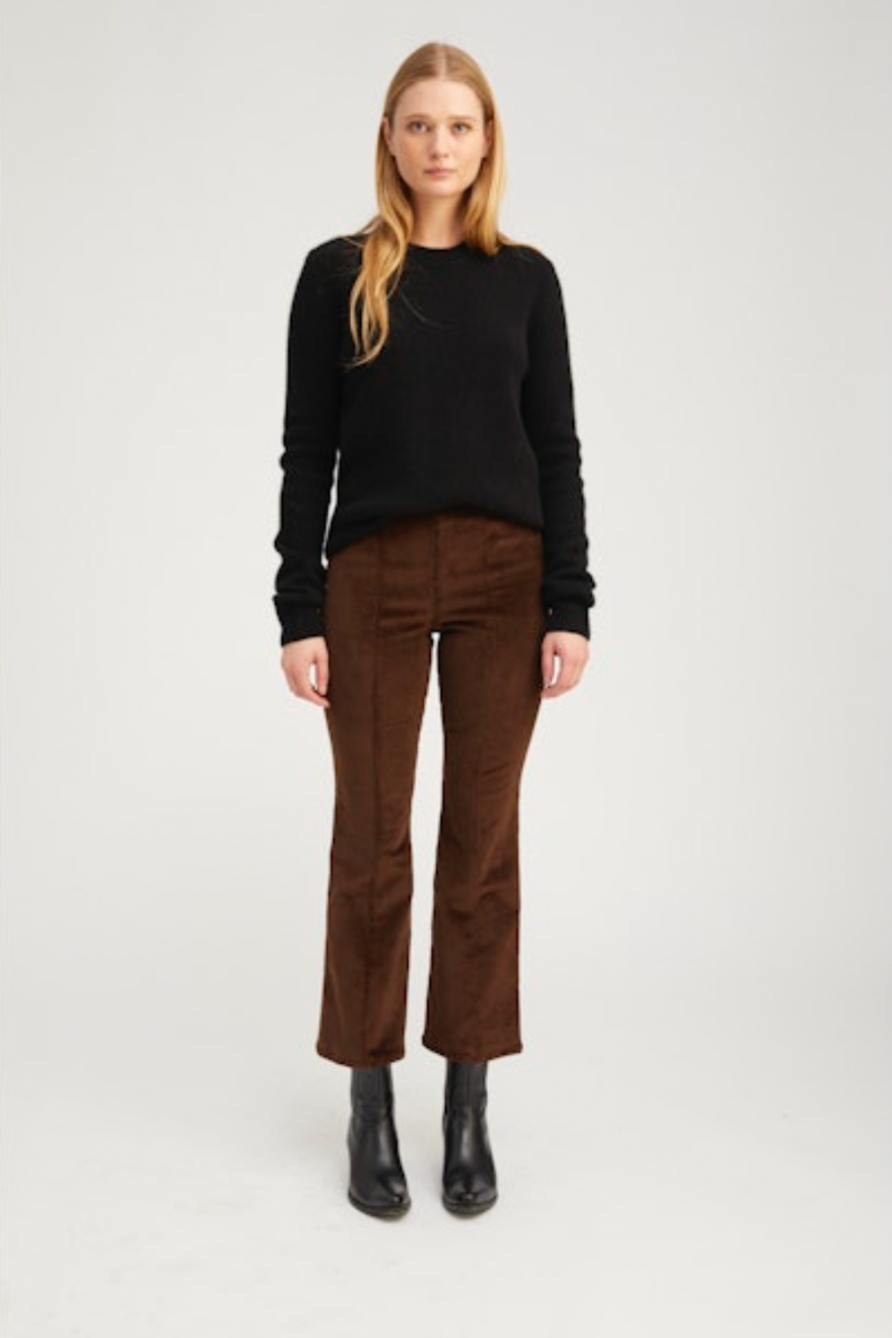 Americano Corduroy Ankle Flare with Princess Seams