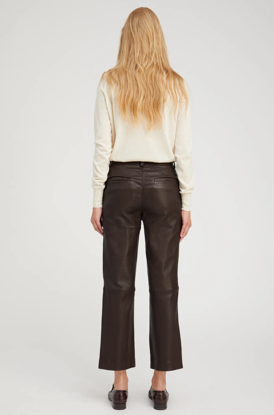 Americano Leather Cropped Trousers