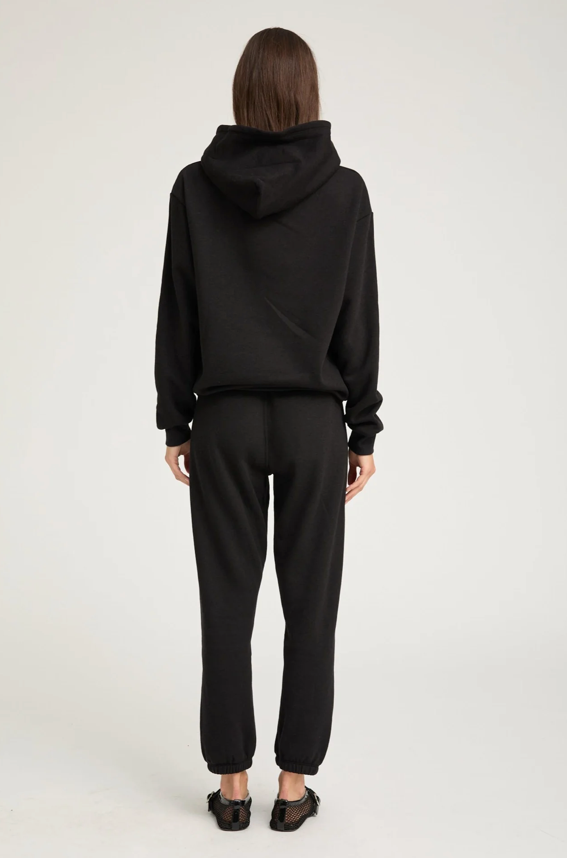 Black Glossy Heart Hoodie