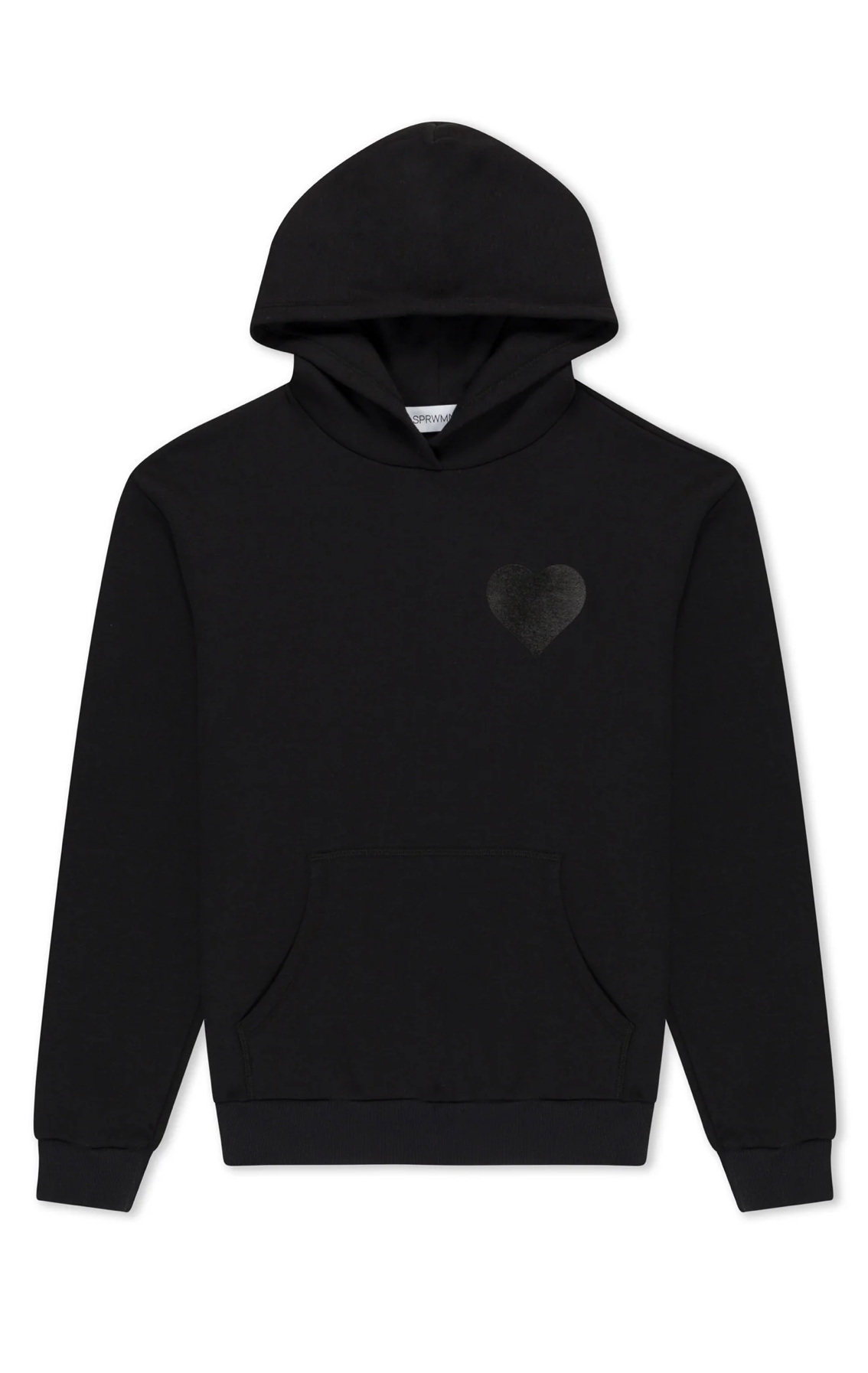 Black Glossy Heart Hoodie