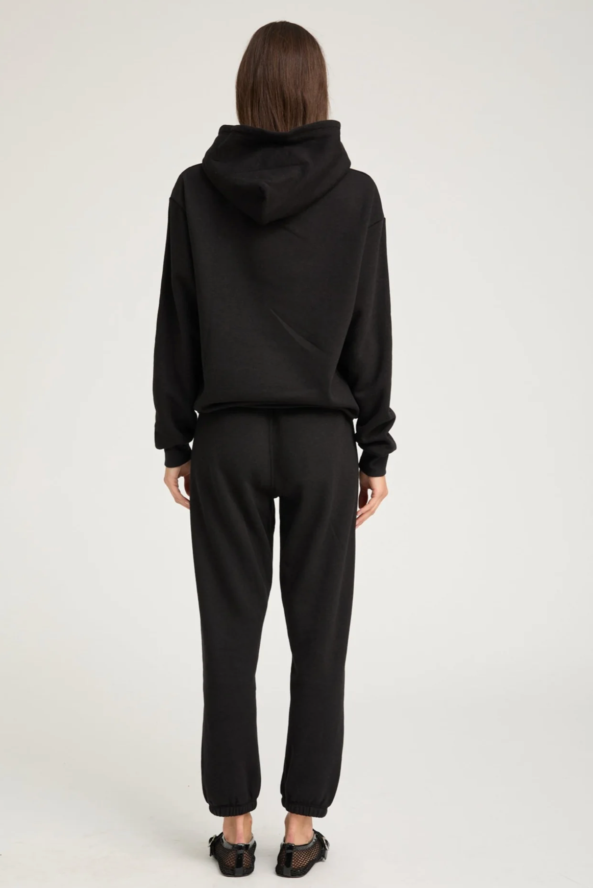 Black Glossy Heart Sweatpants
