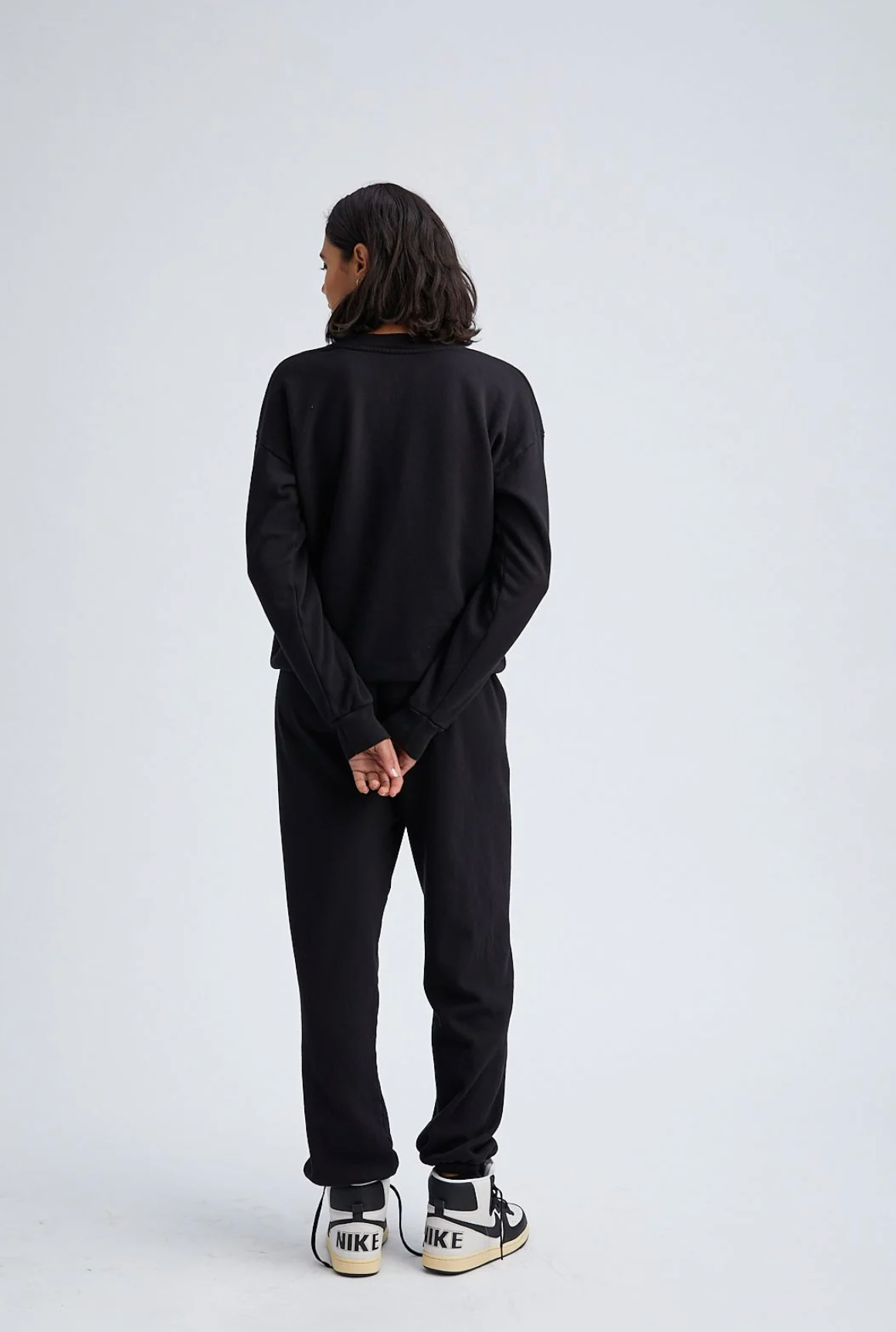 Black Glossy Heart Sweatpants