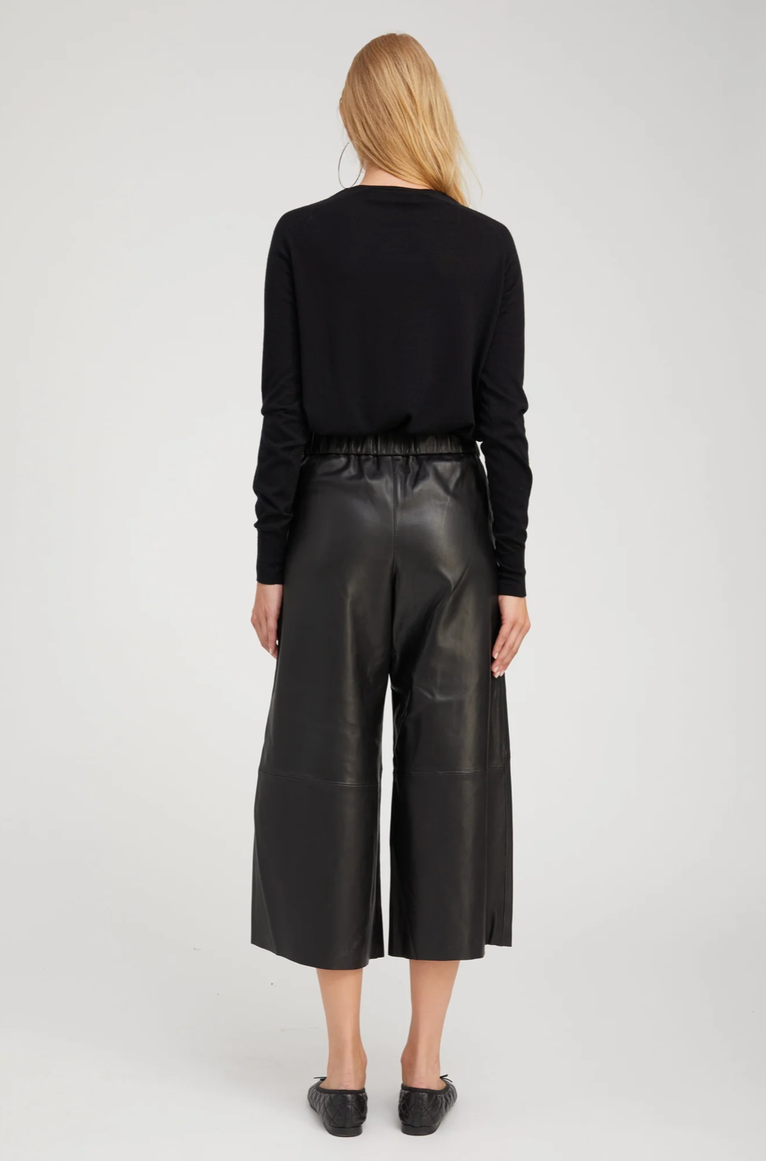 SPRWMN Black Leather Culotte