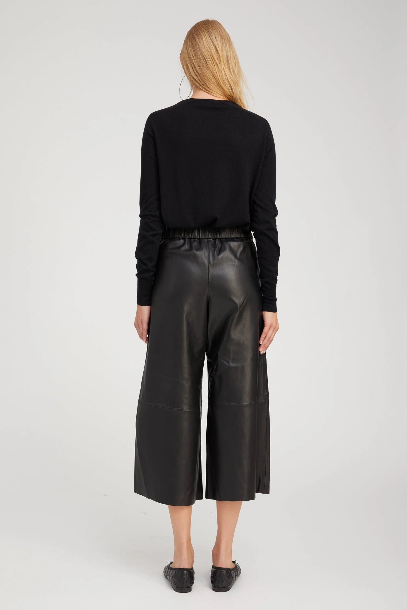 SPRWMN Black Leather Culotte