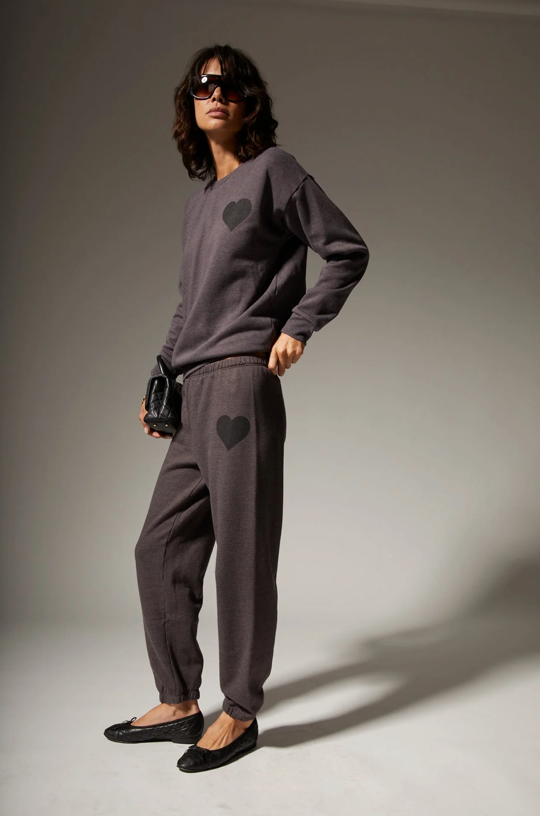 Charcoal Heart Sweatpants