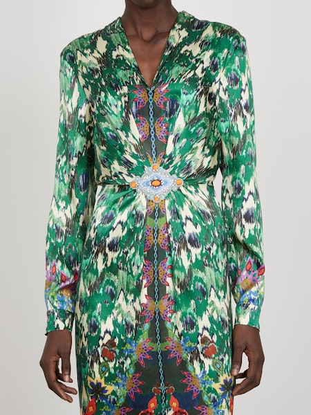 Mya Dress in Astilbe Forest