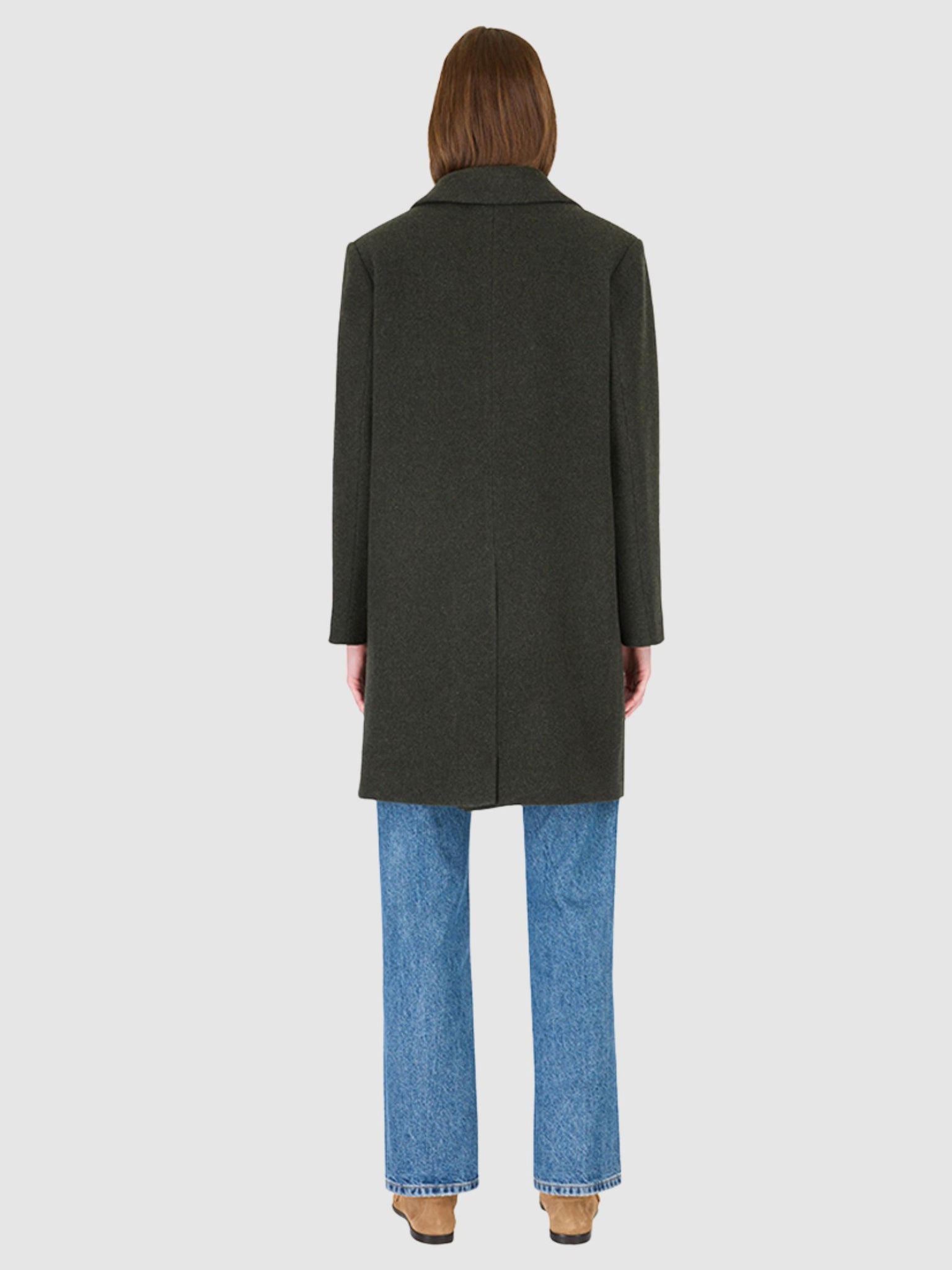 Scarlett Coat in Green Melange