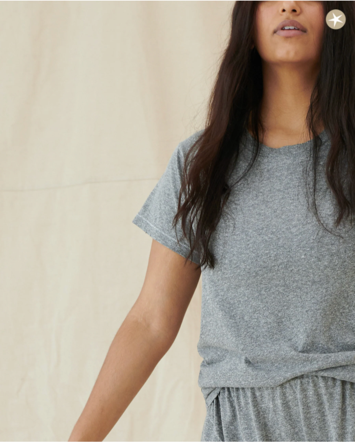 The Slim Tee. Heather Grey