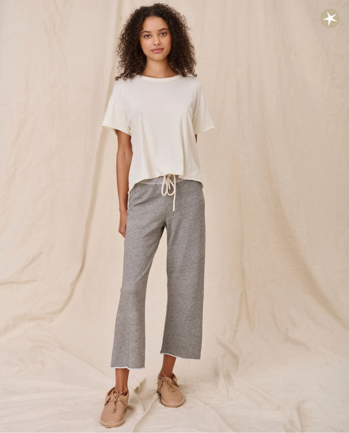 The Crop Tee. Washed White
