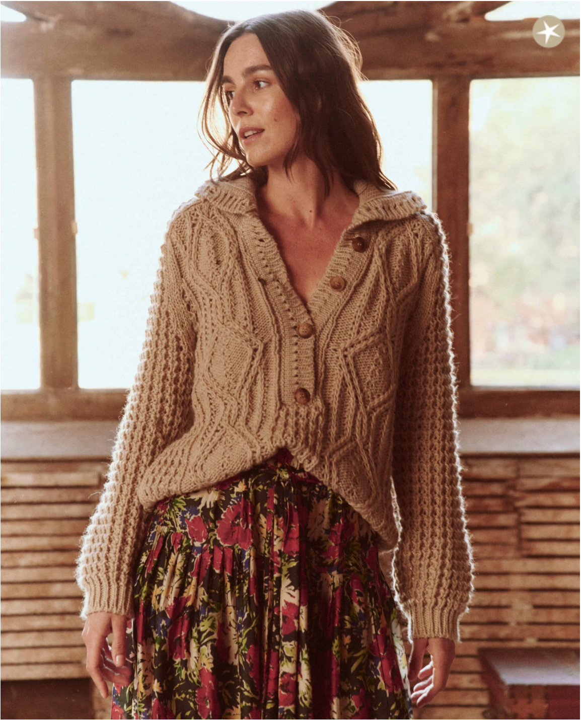 The Cozy Cable Pullover. Oat
