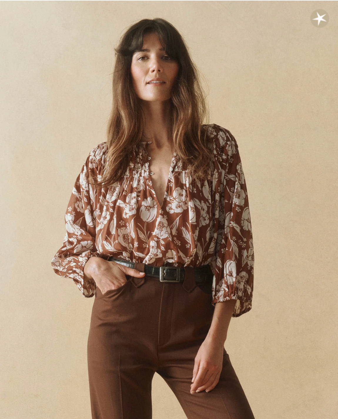 The Swift Top. Hickory Whisper Floral