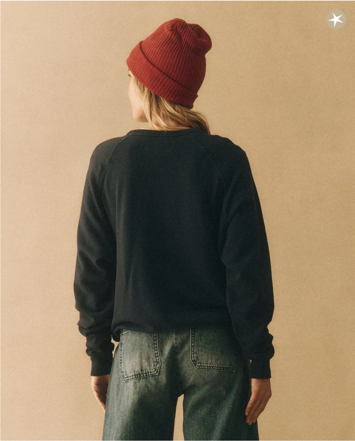 The College Sweatshirt. True Navy with Snowdrift Graphic