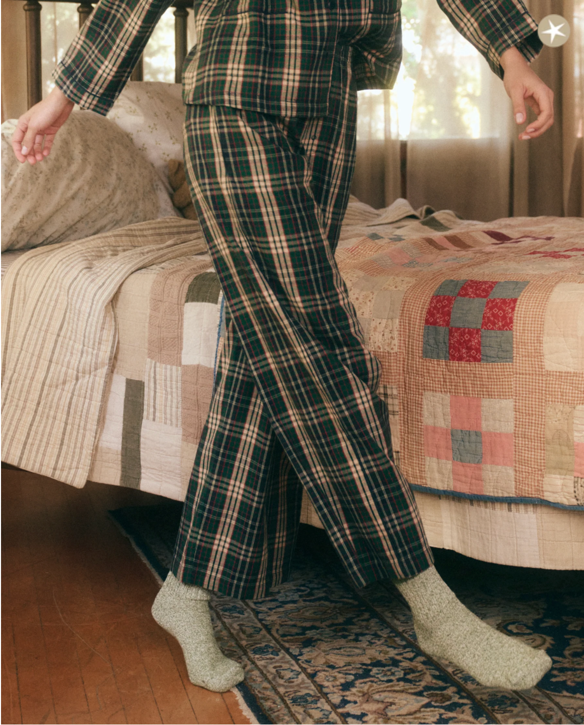 The Long Pajama Pant. Pine Needle Plaid