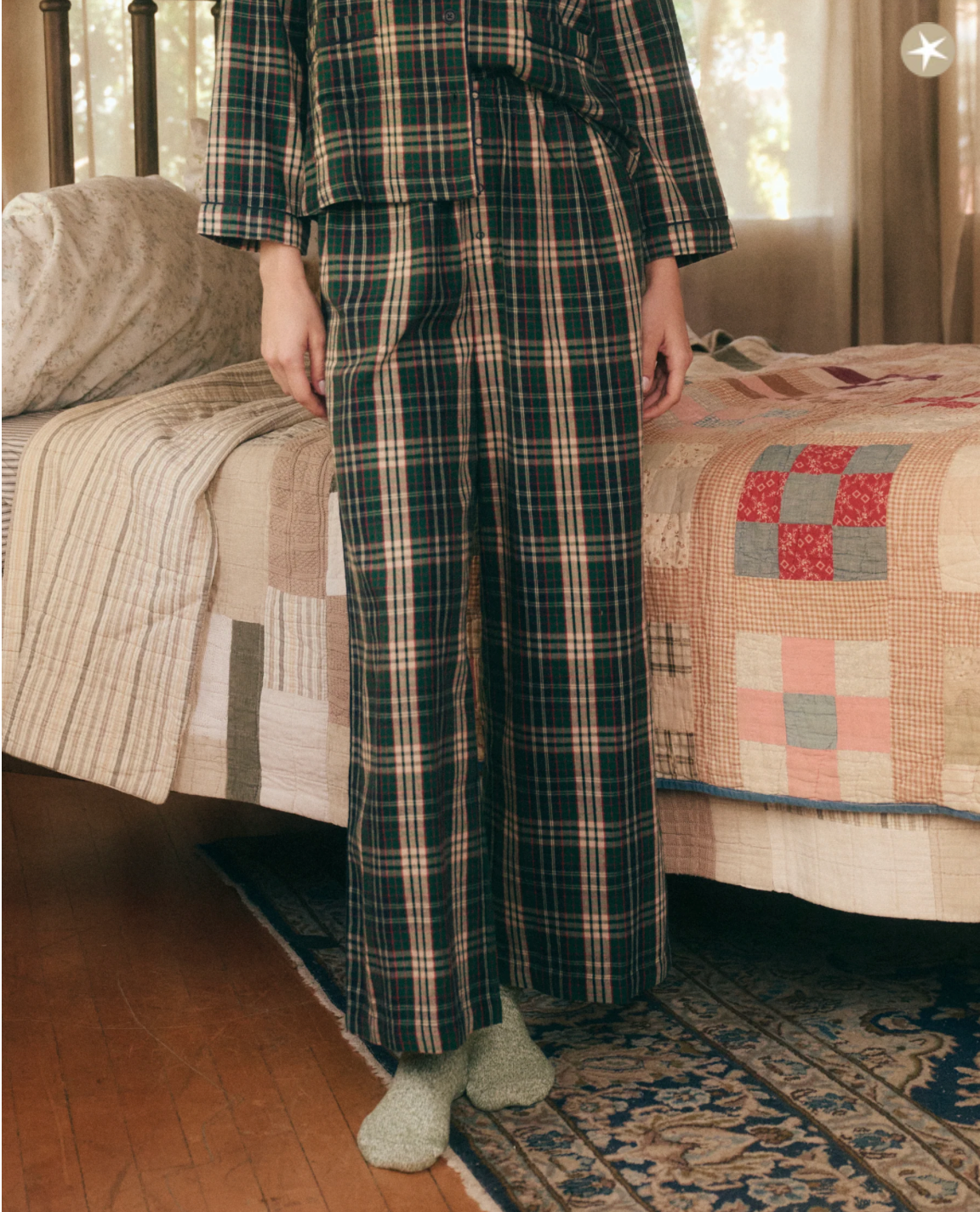 The Long Pajama Pant. Pine Needle Plaid