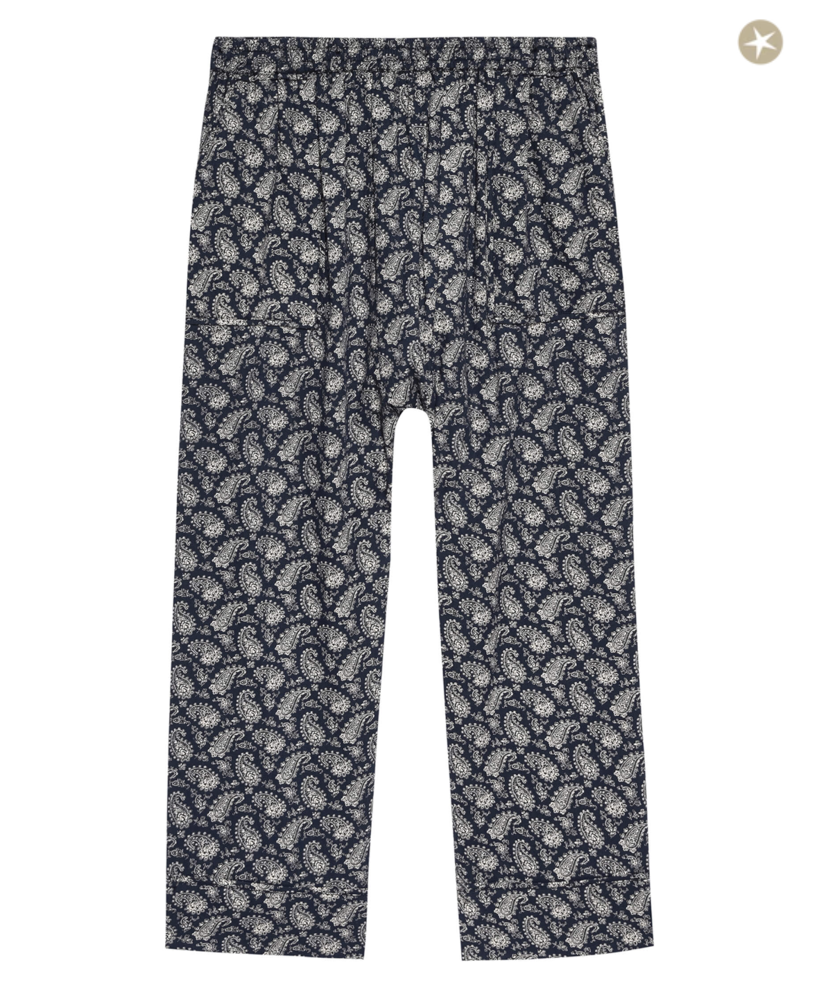 The Pajama Pant. Navy with Cream Vintage Paisley