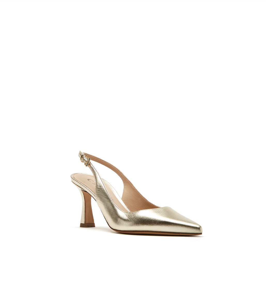 Belle in Platinum Leather