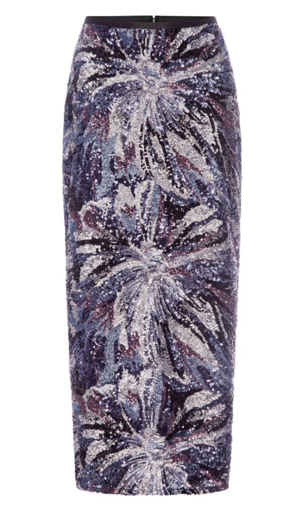 Midnight Abstract Floral Skirt