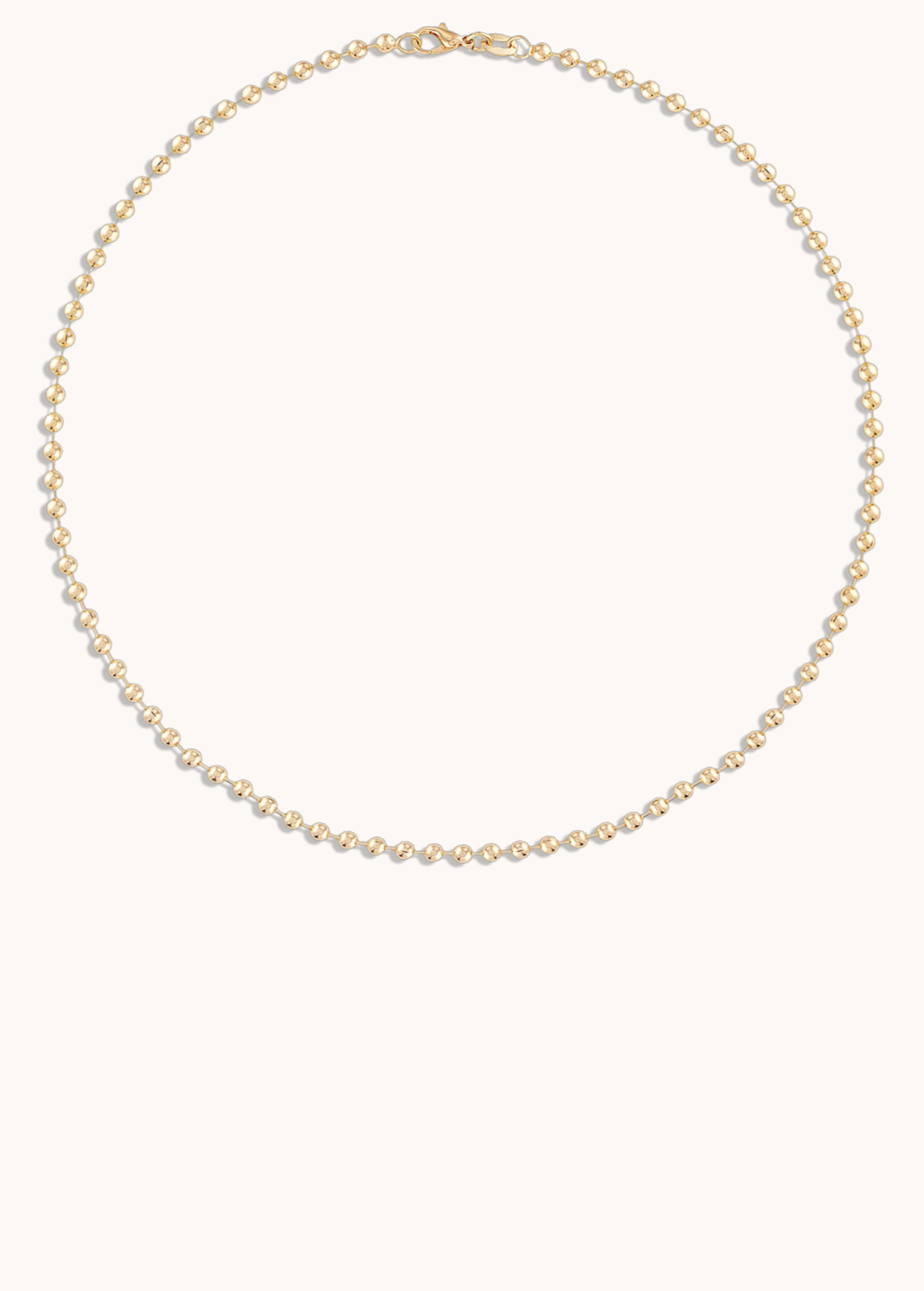 3MM Gold Ball Chain Necklace in Gold | 20"