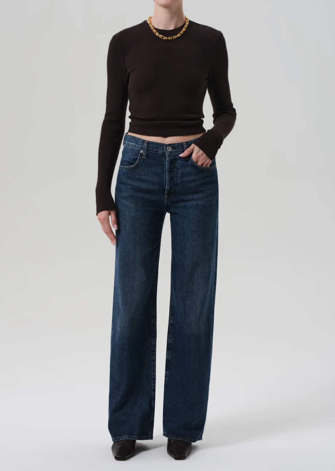 Annina High Rise Wide Leg 33" in Westwood