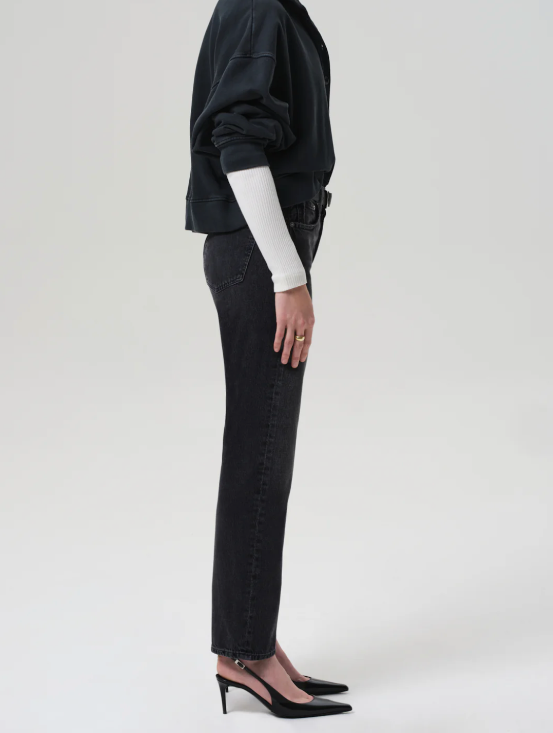 Blaine High Rise Straight in Vintage Black
