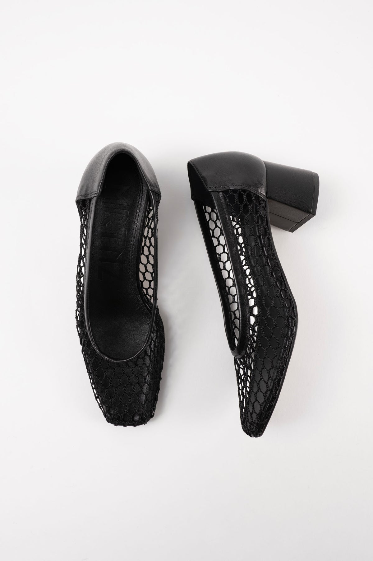 Nova Balles Black Mesh Pumps