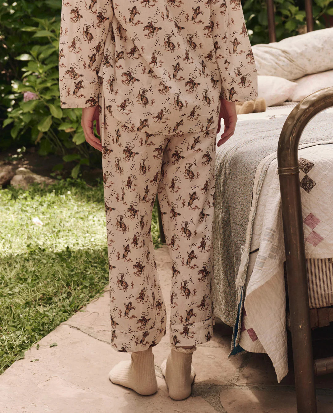 The Easy Sleep Pant. Cream Cowboy