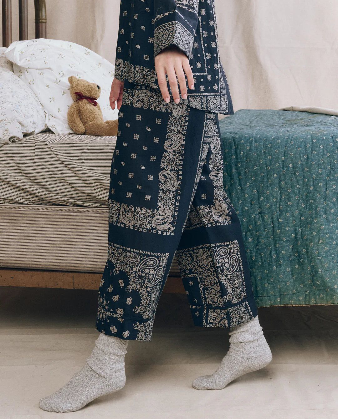 The Easy Sleep Pant. Bandana Patchwork