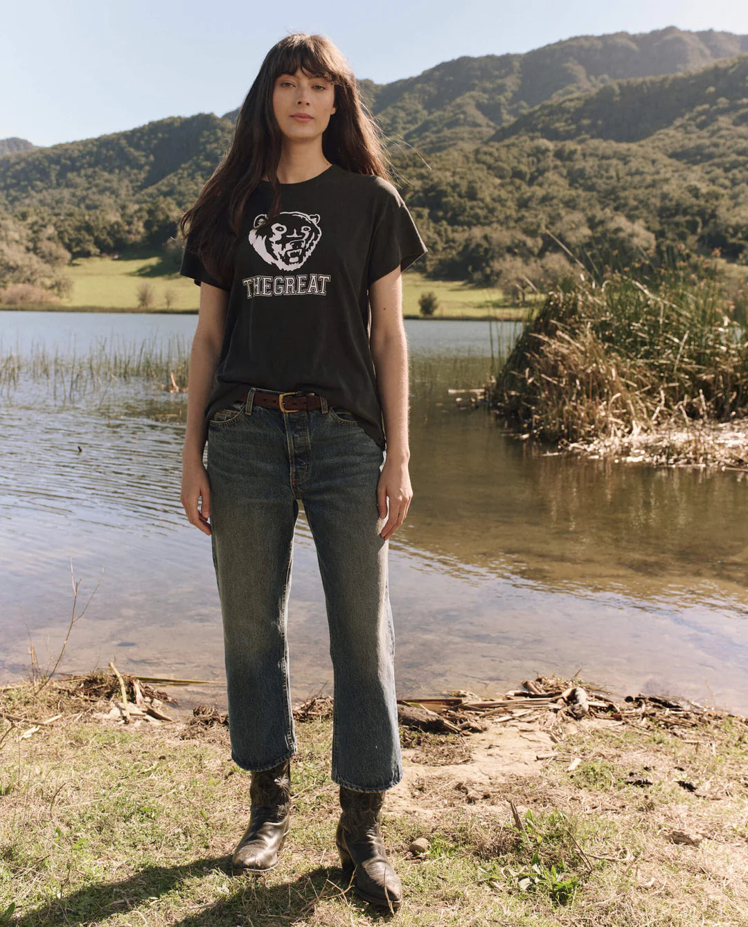 The Boxy Crew. Washed Black with Bear Graphic