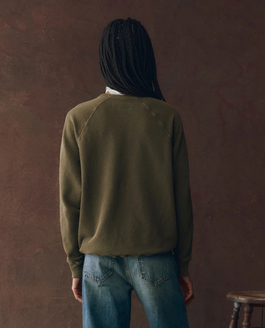 The College Sweatshirt. Dark Army with Rodeo Star Graphic