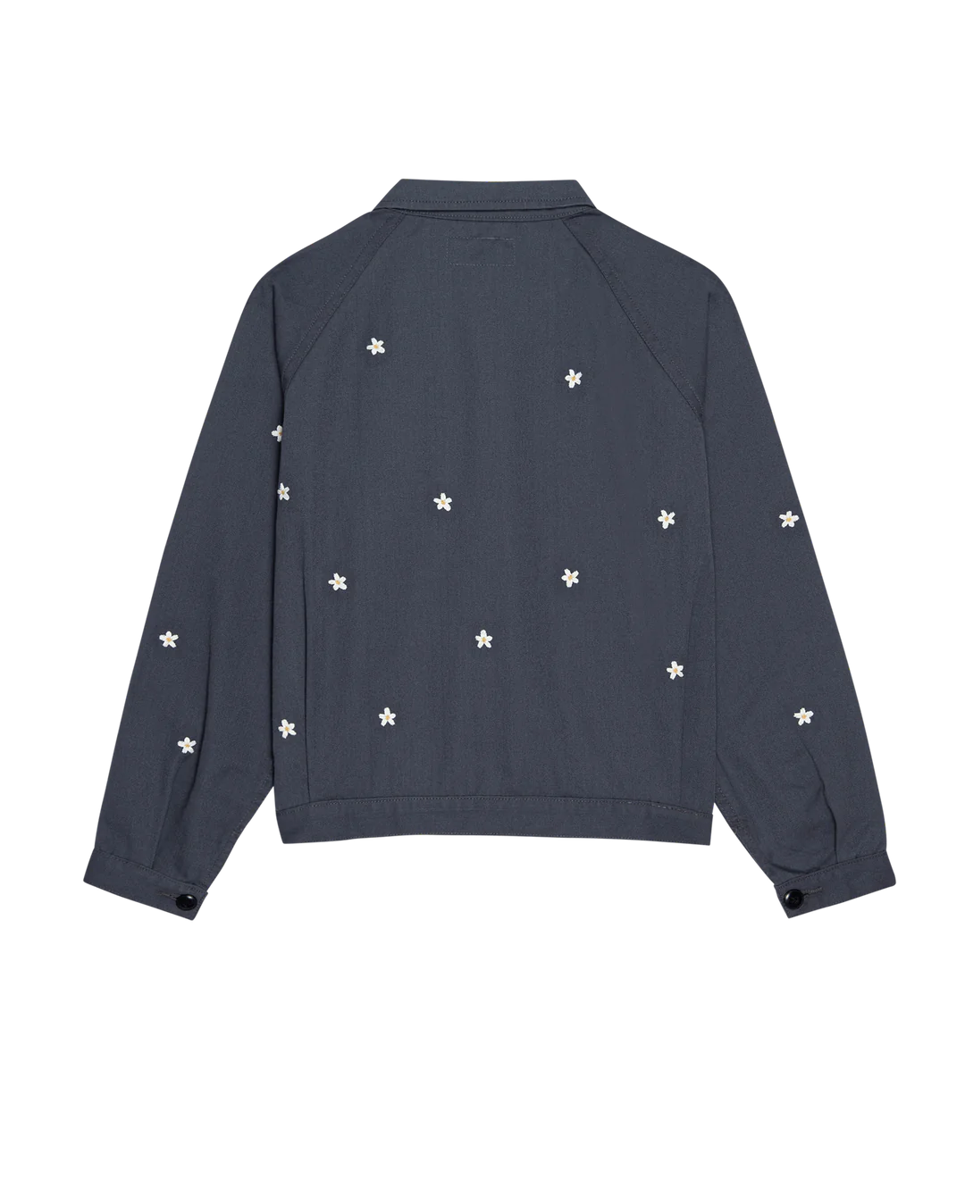 The Garage Jacket with Daisy Embroidery. Slate