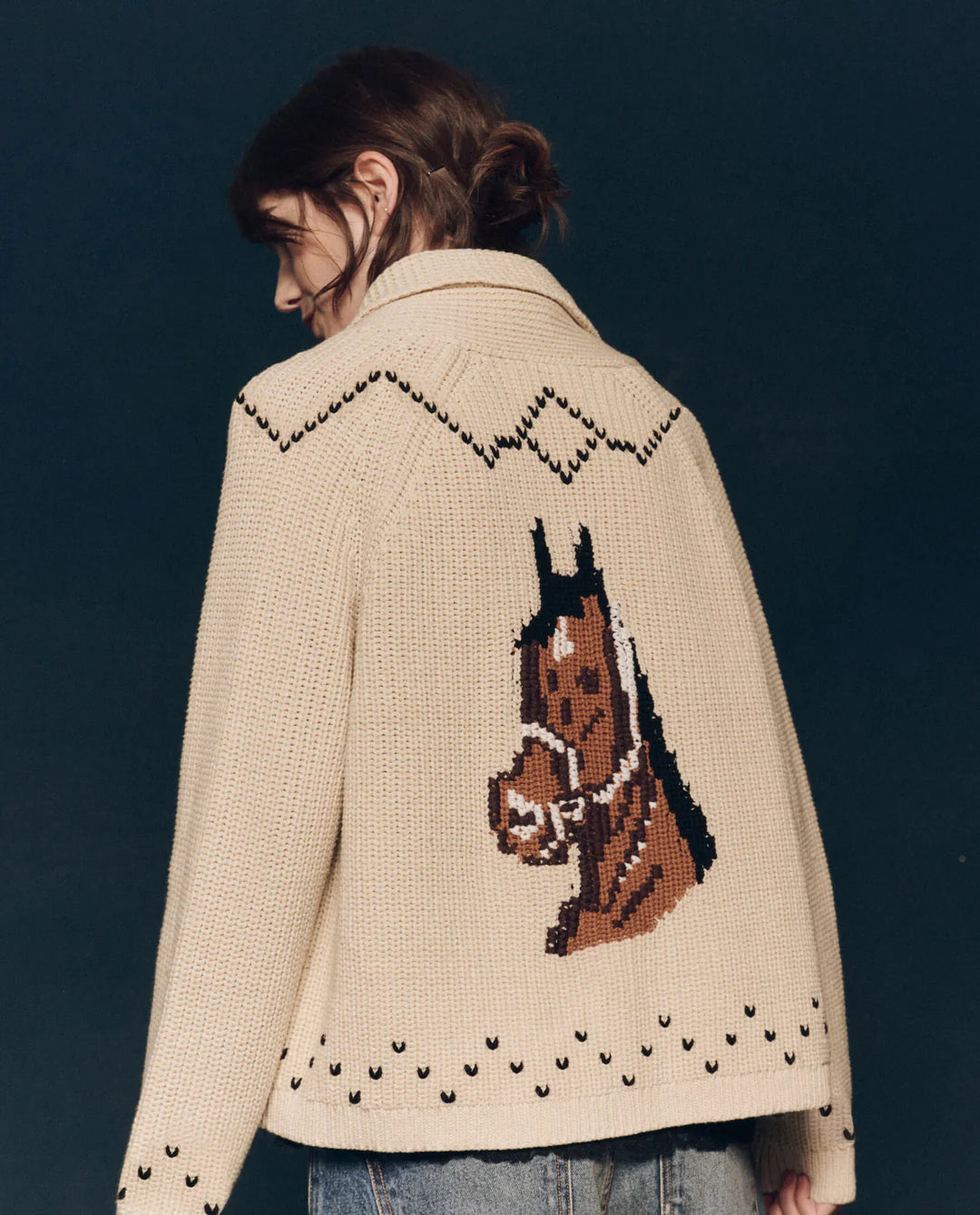 The Horse Lodge Cardigan. Cream