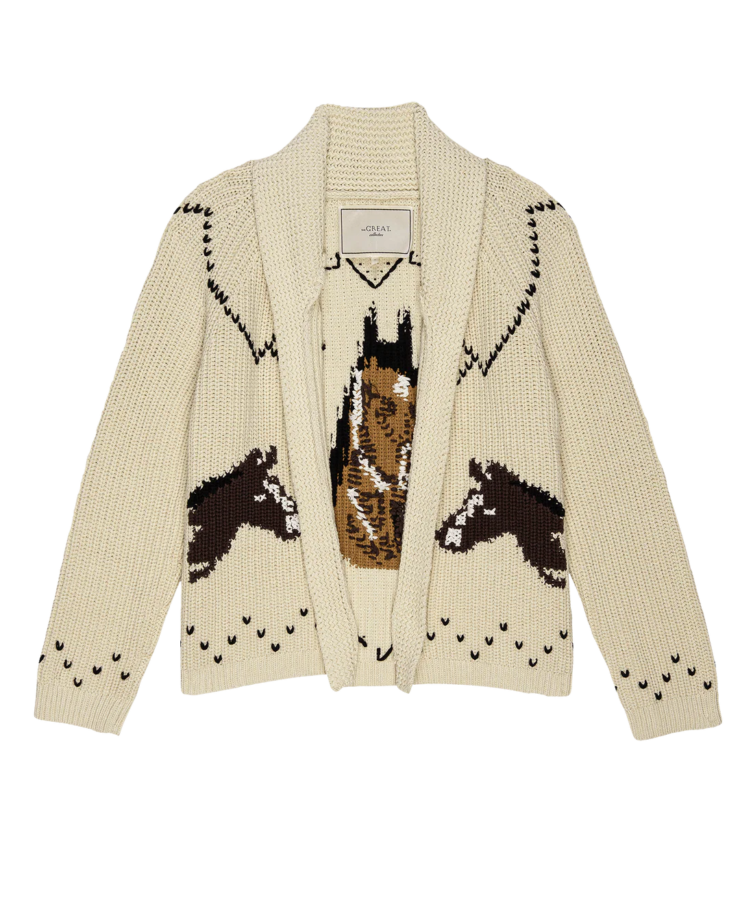 The Horse Lodge Cardigan. Cream