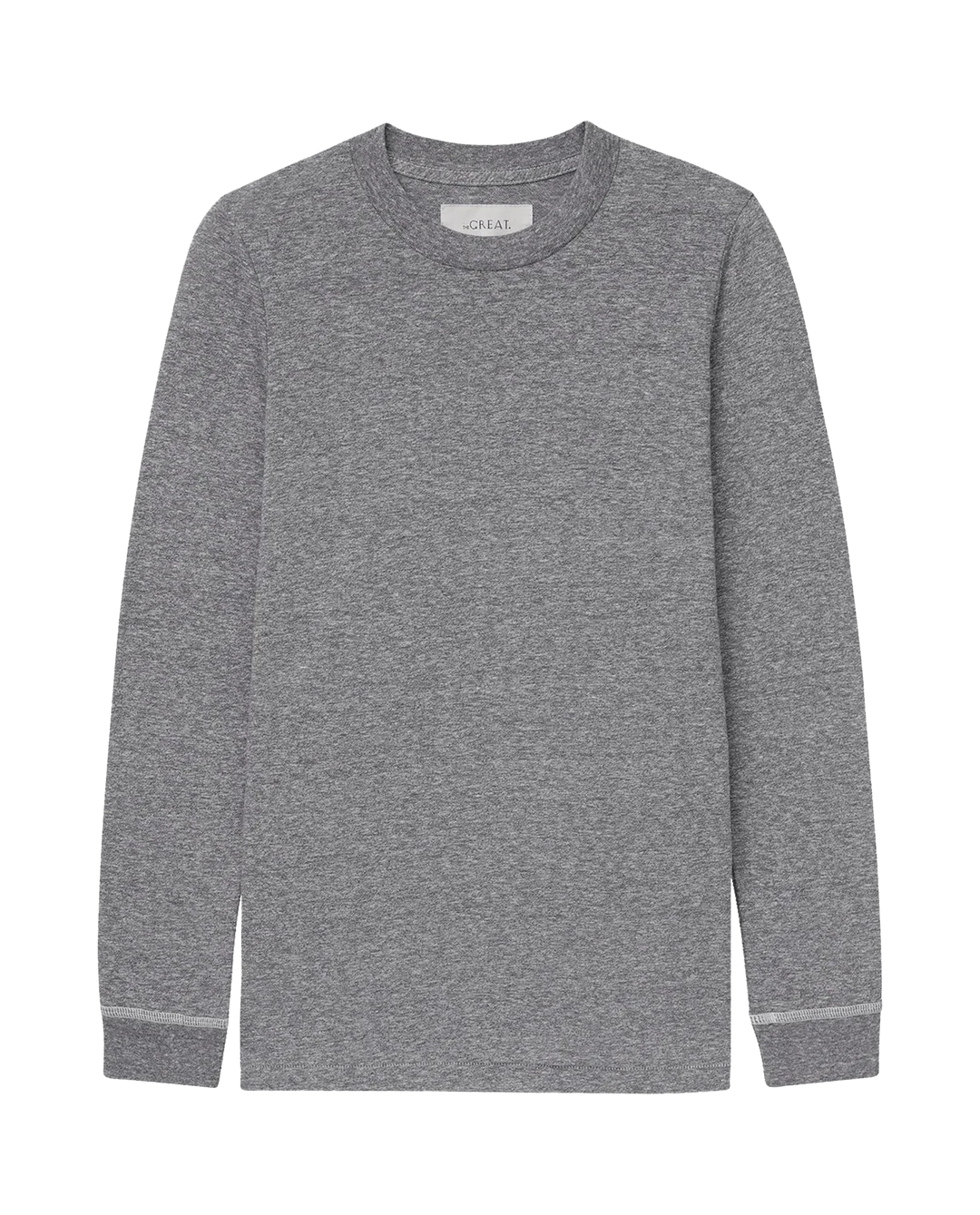 The Long Sleeve Slim Tee. Heather Grey
