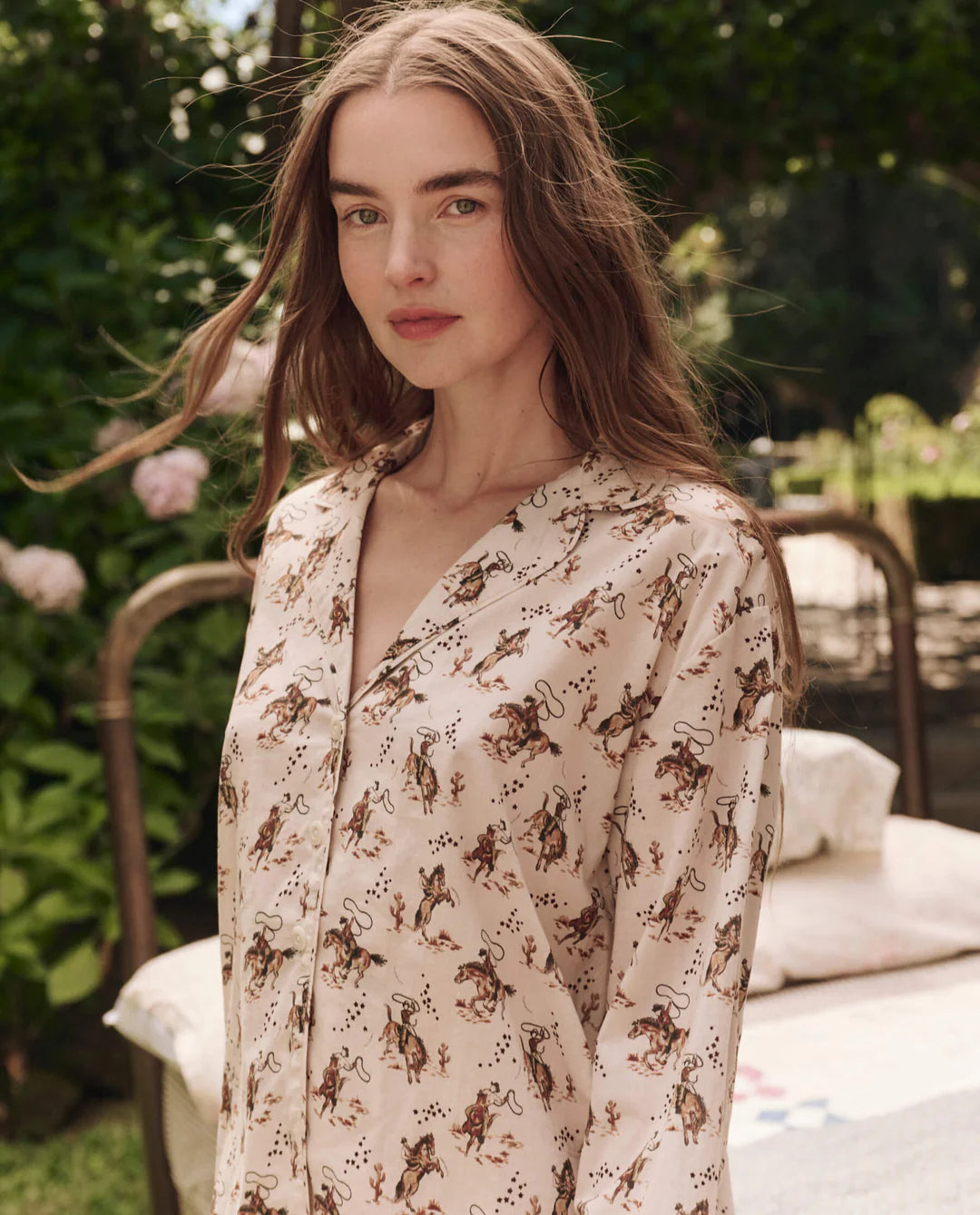 The Pajama Shirt. Cream Cowboy