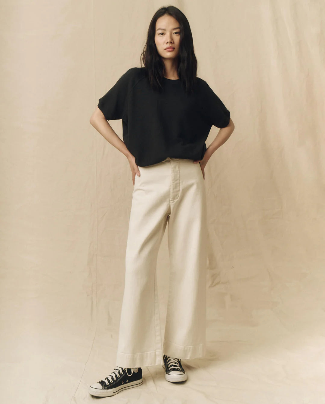 The Short Sleeve Sweatshirt. Almost Black