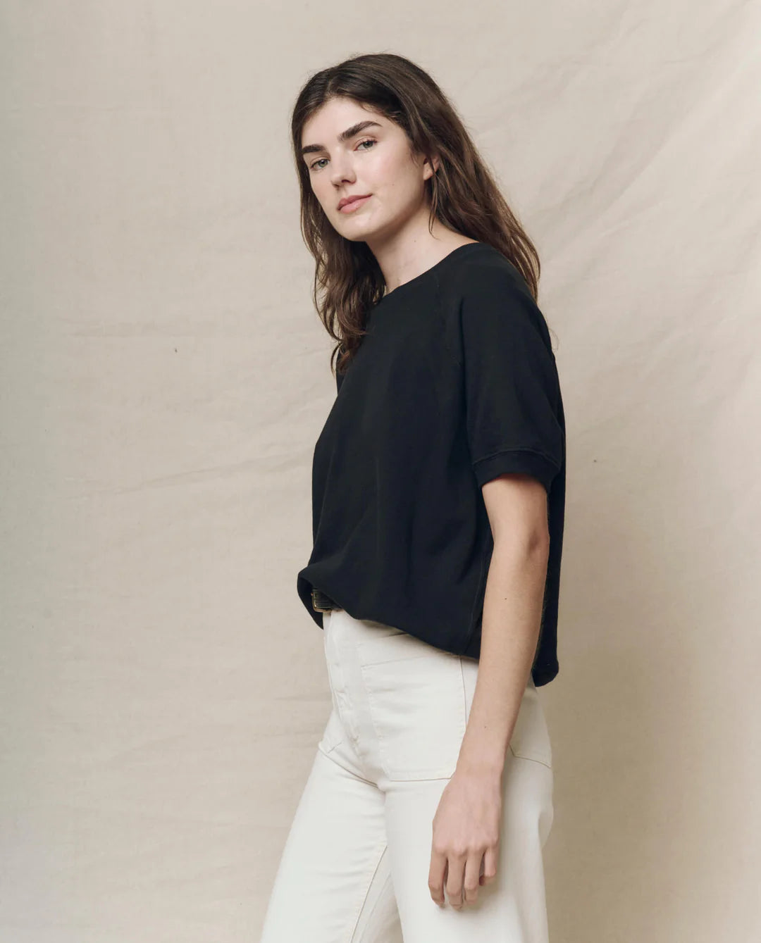The Short Sleeve Sweatshirt. Almost Black