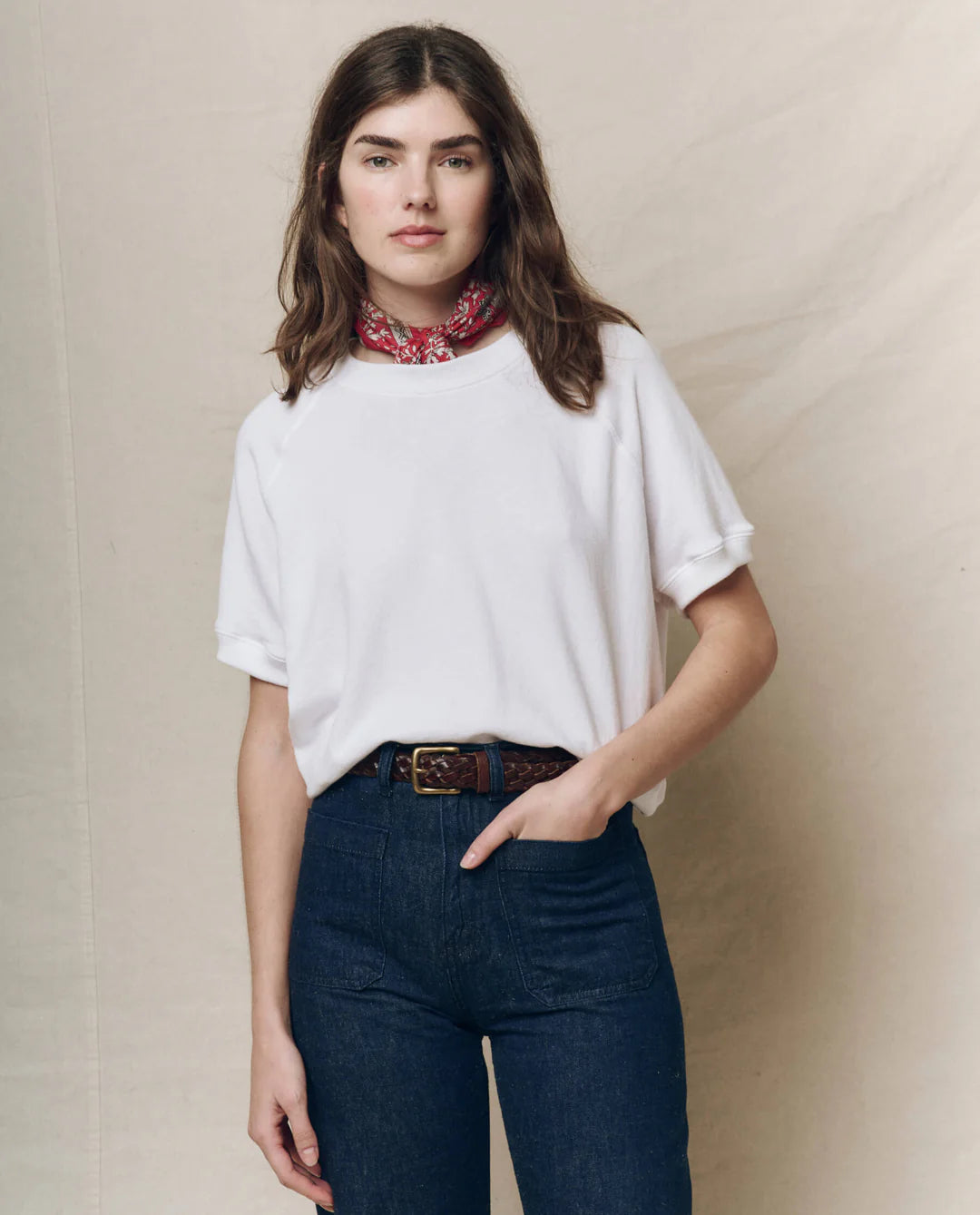 The Short Sleeve Sweatshirt. True White