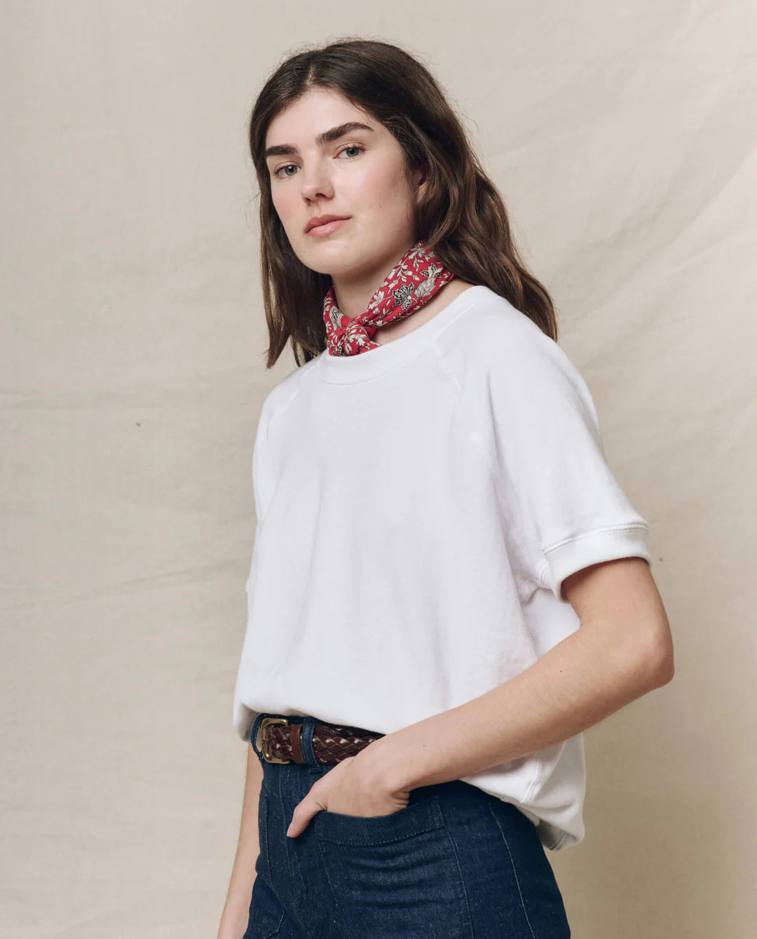 The Short Sleeve Sweatshirt. True White