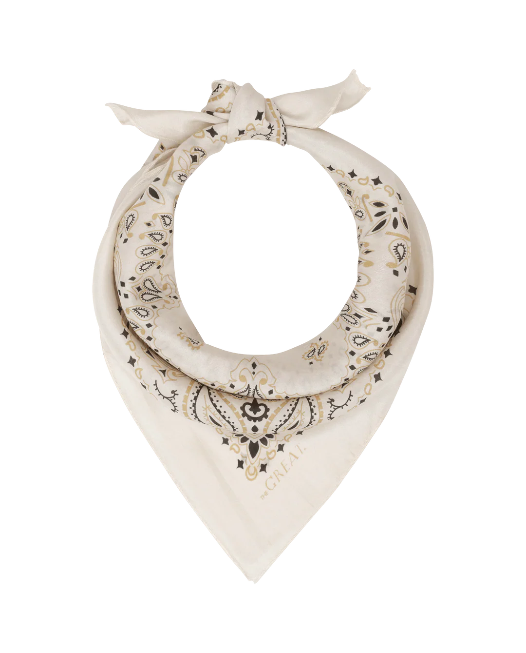 The Silk Bandana. Cream