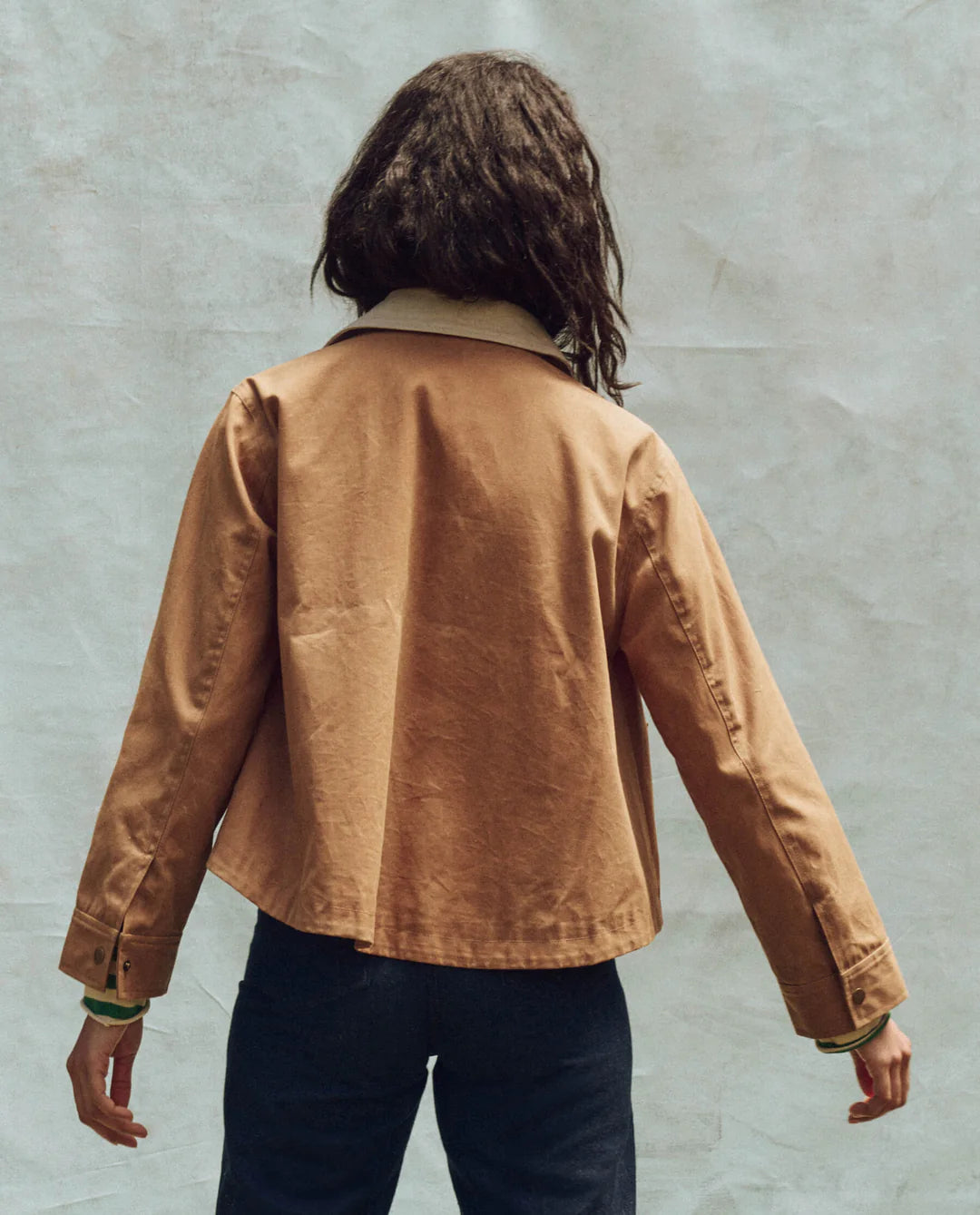 The Waxed Swingy Jacket. Walnut