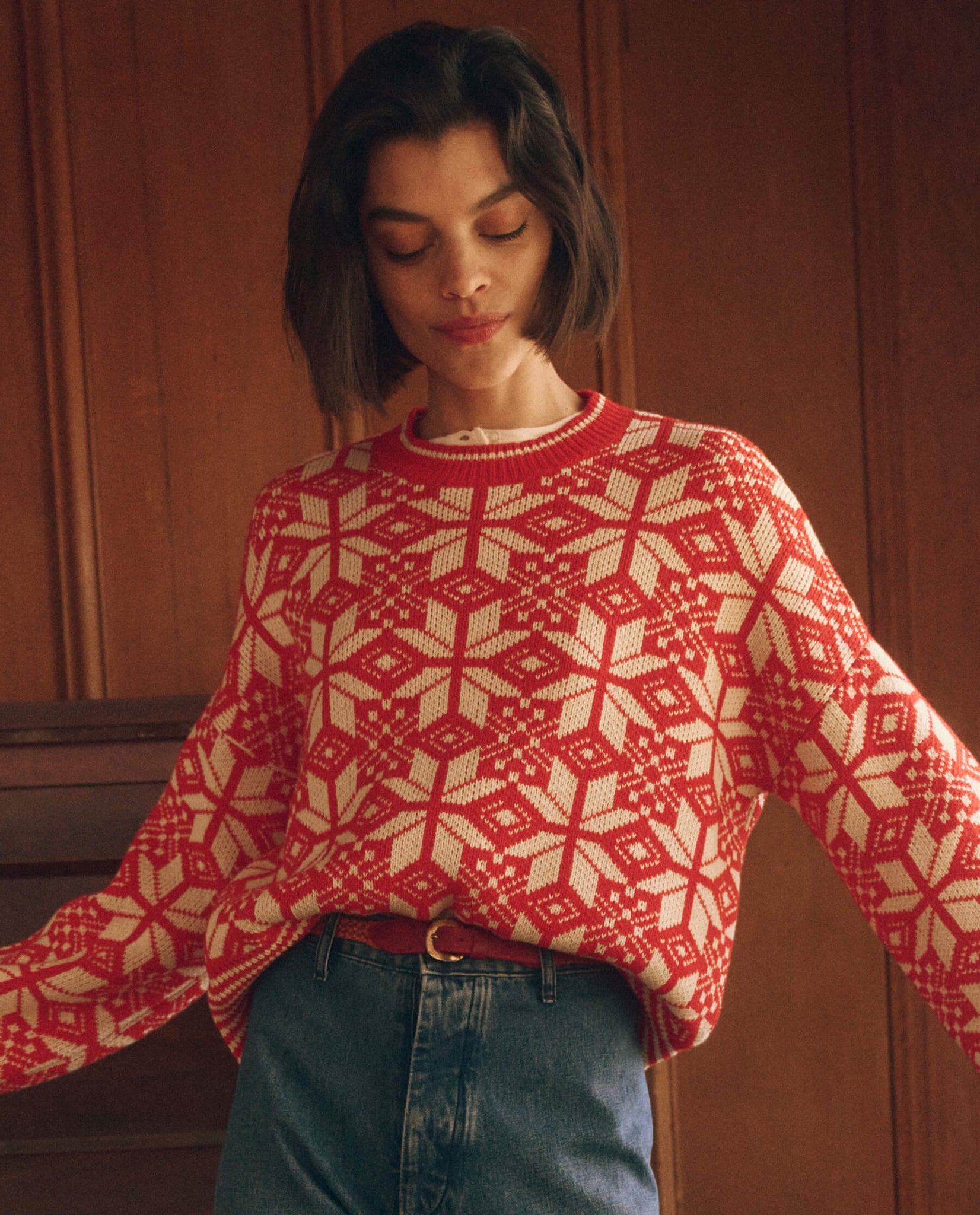 The Snowflake Pullover. Alpine Spice