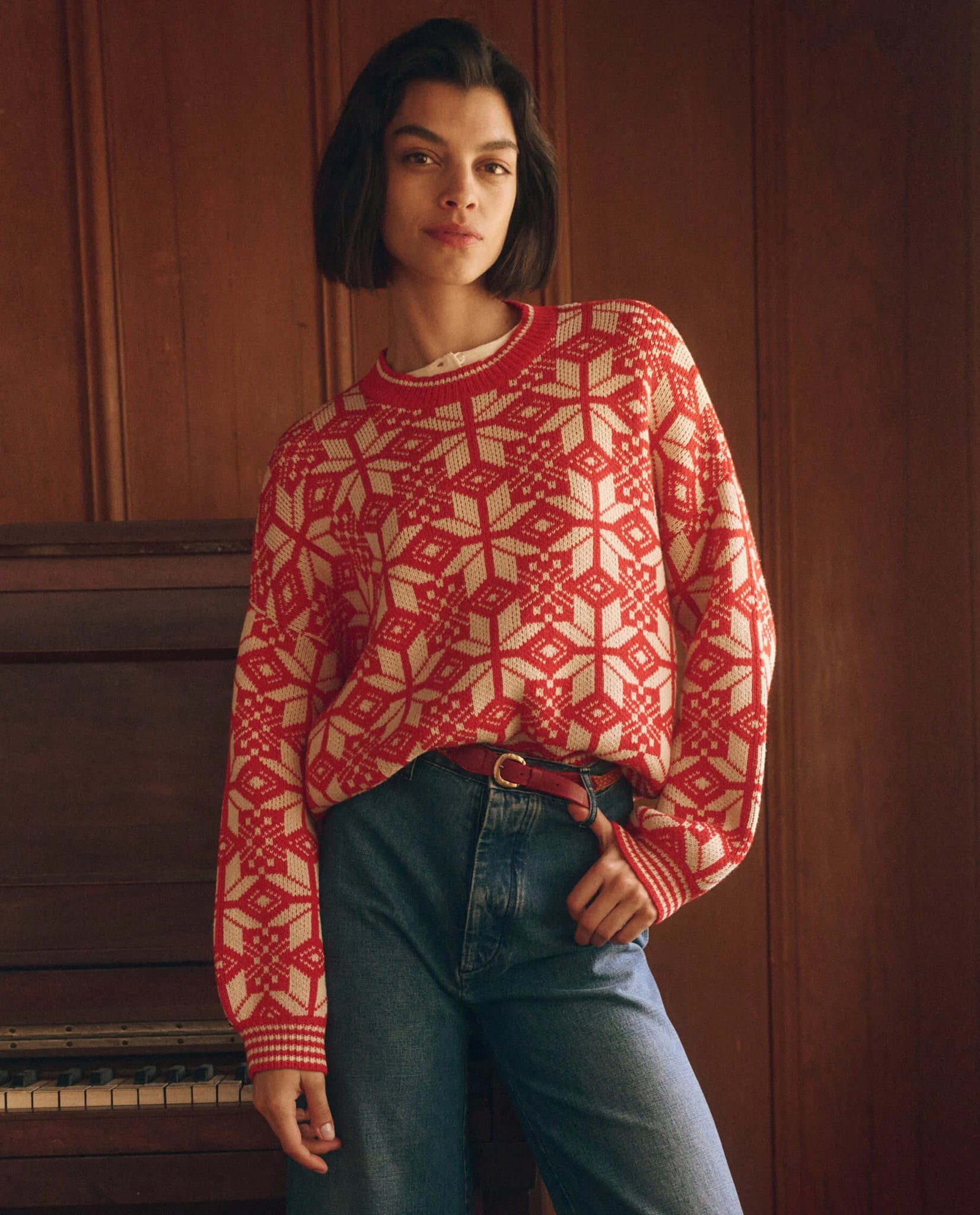 The Snowflake Pullover. Alpine Spice